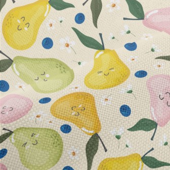 Funny Expression Pear Performance Linen