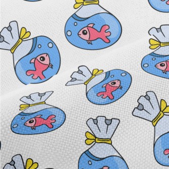 Cute Goldfish In Bag Performance Linen