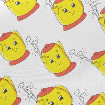 Cartoon Smiley Kettle Twill