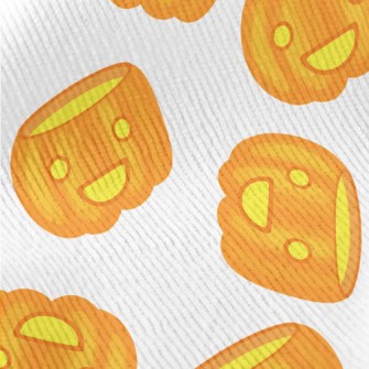 Cute Smiling Pumpkin Lantern Standard Corduroy