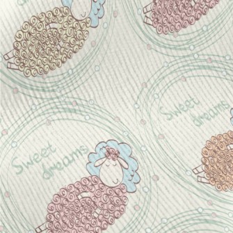 Hand Drawn Sleeping Lamb Standard Corduroy