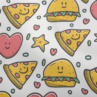 Cartoon Pizza And Hamburger Dobby