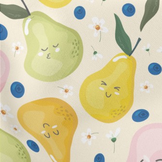 Funny Expression Pear Stretch Ponte