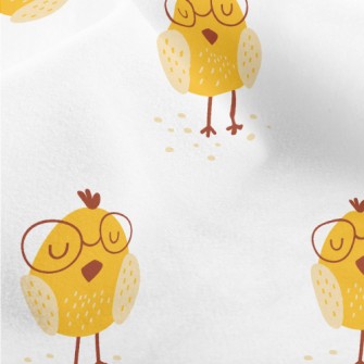 Yellow Glasses Chick Micro Fleece
