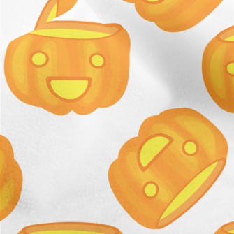 Cute Smiling Pumpkin Lantern Micro Fleece