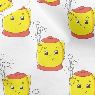 Cartoon Smiley Kettle Micro Fleece