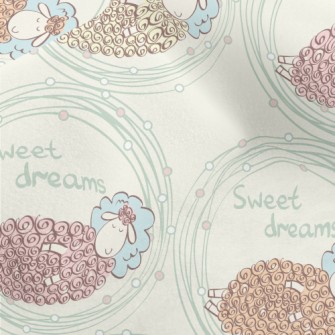 Hand Drawn Sleeping Lamb Micro Fleece