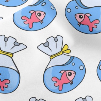 Cute Goldfish In Bag Micro Fleece