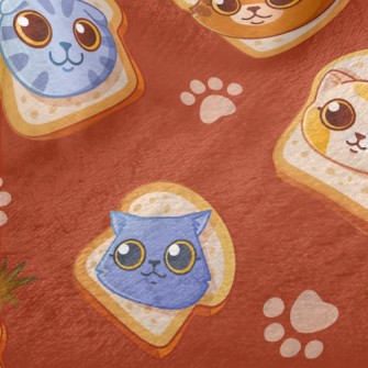 Cat Face With Toast Minky