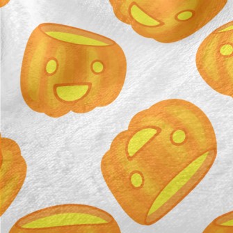 Cute Smiling Pumpkin Lantern Minky