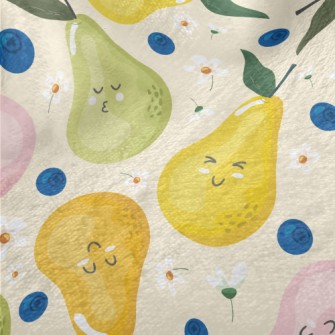 Funny Expression Pear Minky