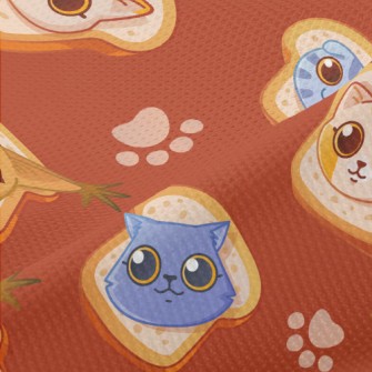 Cat Face With Toast Piqué