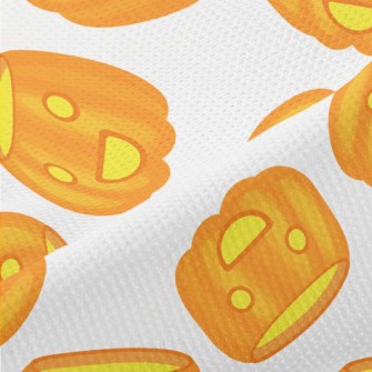 Cute Smiling Pumpkin Lantern Piqué