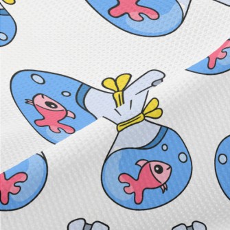 Cute Goldfish In Bag Piqué