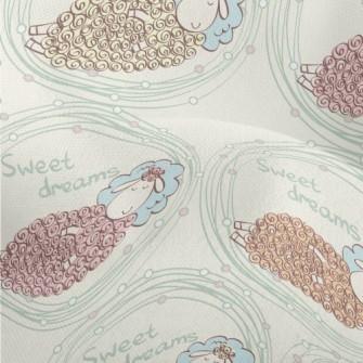 Hand Drawn Sleeping Lamb Lightweight Performance Linen