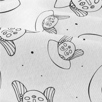 Hand Drawn Cartoon Girl Face Modern Jersey