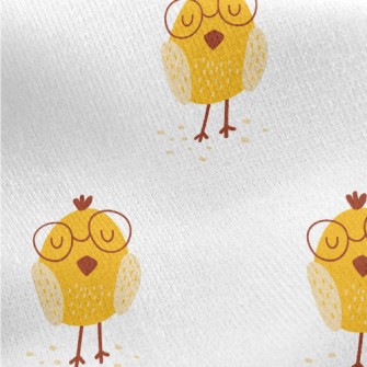 Yellow Glasses Chick Jersey Backed Fleece