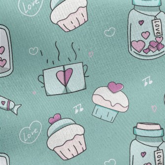 Valentine's Day Handmade C Jersey Backed Fleece