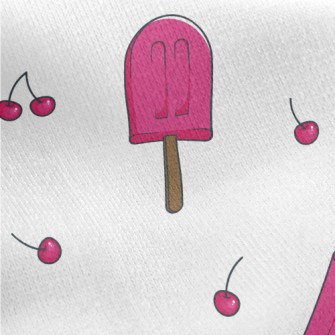 Cherry Popsicles Jersey Backed Fleece