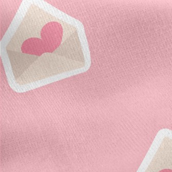 Cute Love Letter Stickers Jersey Backed Fleece