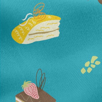 Exquisite Afternoon Tea Cake Jersey Backed Fleece