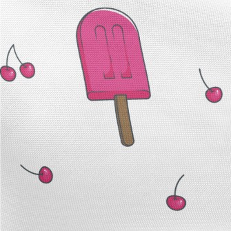 Cherry Popsicles Pongee