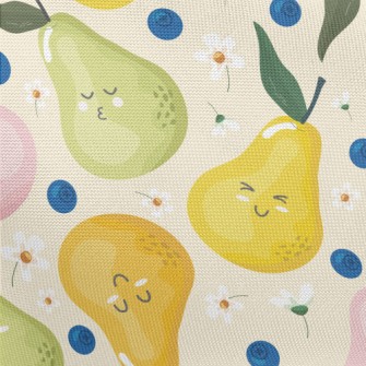 Funny Expression Pear Pongee