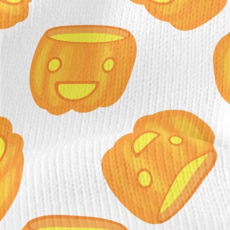 Cute Smiling Pumpkin Lantern Stretch Jersey