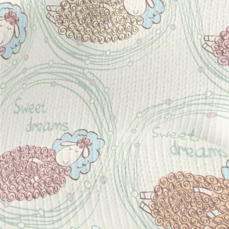 Hand Drawn Sleeping Lamb Stretch Jersey