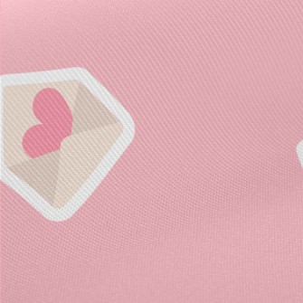 Cute Love Letter Stickers Midweight Cotton Poplin