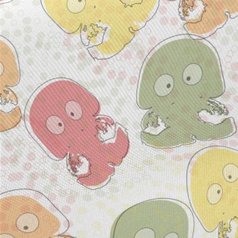 Funny Colorful Jellyfish Midweight Cotton Poplin