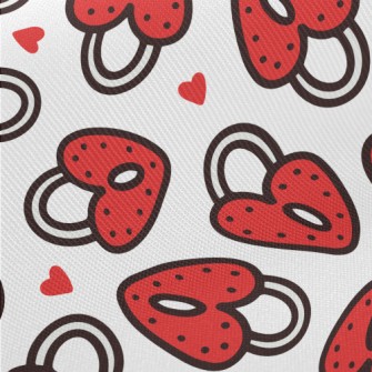 Cartoon Love Lock Midweight Cotton Poplin