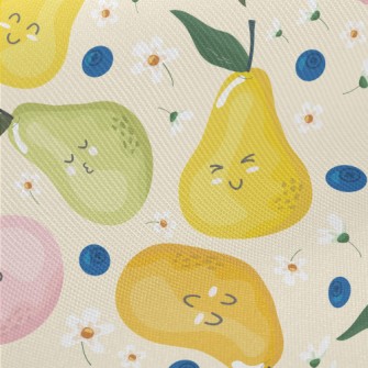 Funny Expression Pear Midweight Cotton Poplin