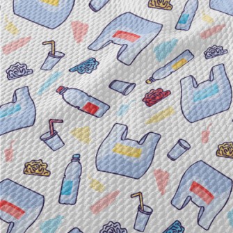 Cartoon Supermarket Bottled Wa Birdseye Piqué