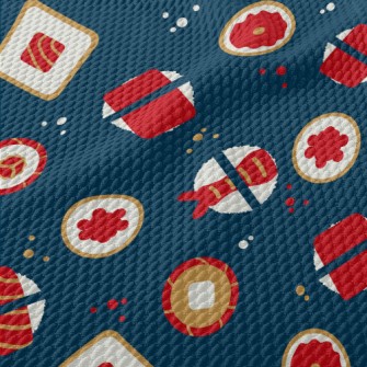 Cartoon Nigiri Sushi Set Birdseye Piqué