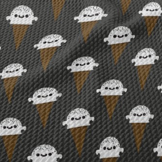 Ghost Shaped Ice Cream Cone Birdseye Piqué