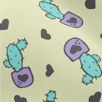 Purple Flowerpot Cactus Chiffon