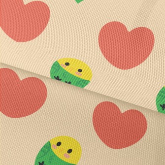 Love Heart And Cute Parrot Waterproof Oxford