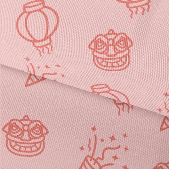 Chinese New Year Lion Dance Waterproof Oxford