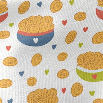 Hand Drawn Sweet Bread Waterproof Canvas