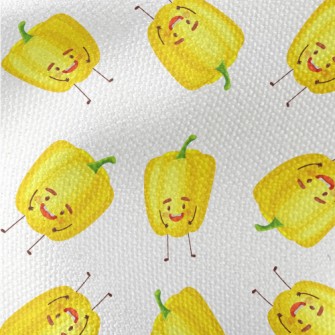 Cute Yellow Bell Pepper Waterproof Canvas