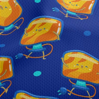 Cartoon Computer Screen Athletic Mesh Flat Back