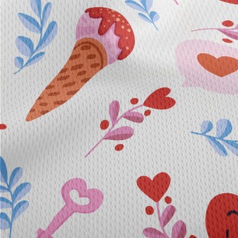 Valentine&#39;s Day Romantic C Athletic Mesh Flat Back