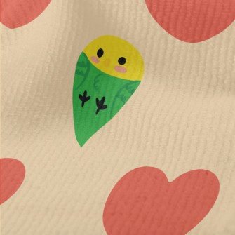 Love Heart And Cute Parrot Terry