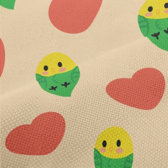 Love Heart And Cute Parrot Performance Linen