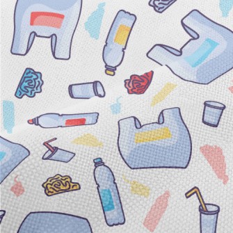 Cartoon Supermarket Bottled Wa Performance Linen