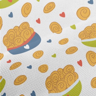 Hand Drawn Sweet Bread Performance Linen