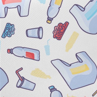 Cartoon Supermarket Bottled Wa Twill