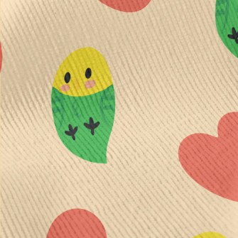 Love Heart And Cute Parrot Standard Corduroy