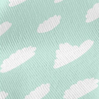 Cartoon Blue Sky And White Clo Standard Corduroy